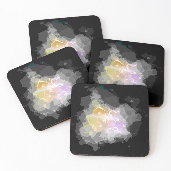 Item preview, Watercolour Dreamy Hearts in Yellow and Purple designed and sold by Trinket-Trickster.