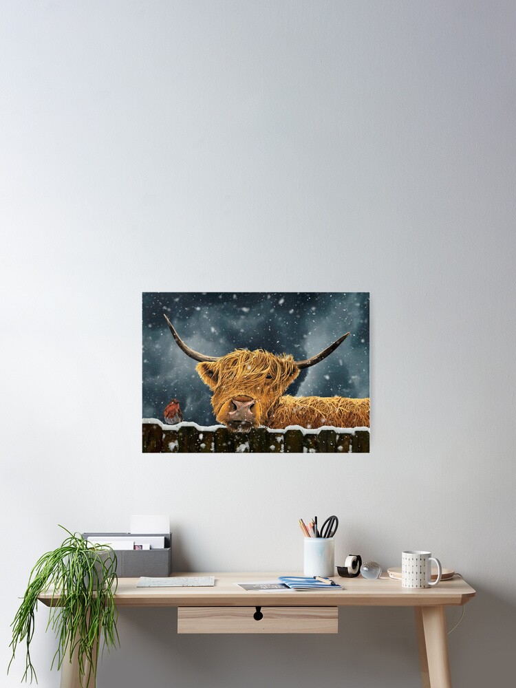 Thumbnail 2 of 3, Poster, Snowy Companions designed and sold by EuniceWilkie.