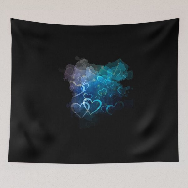 Item preview, Watercolour Dreamy Hearts in Purple and Blue designed and sold by Trinket-Trickster.