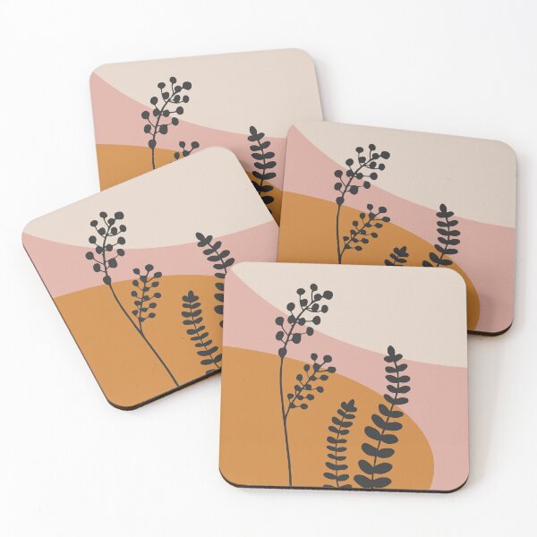 Item preview, Abstract botanical in earthy colors designed and sold by Latte Design.