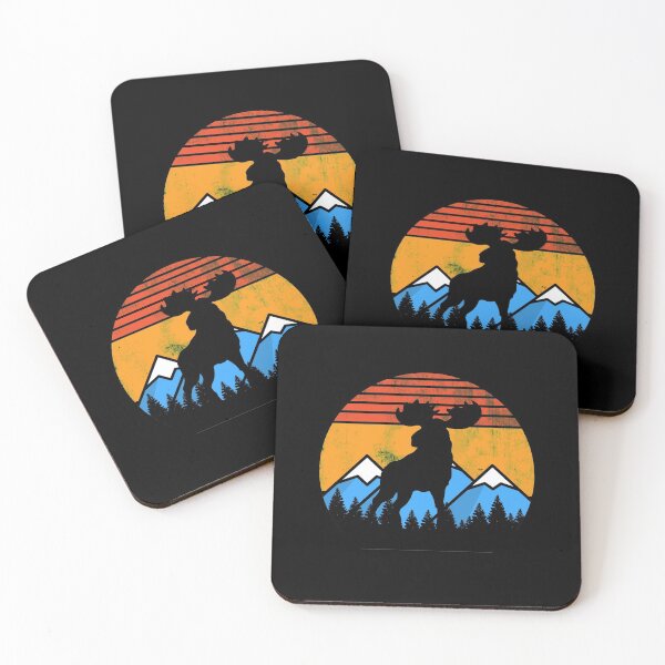 Item preview, Distressed Vintage Retro Sunset Wild Moose Gift designed and sold by LADistrictGarb.