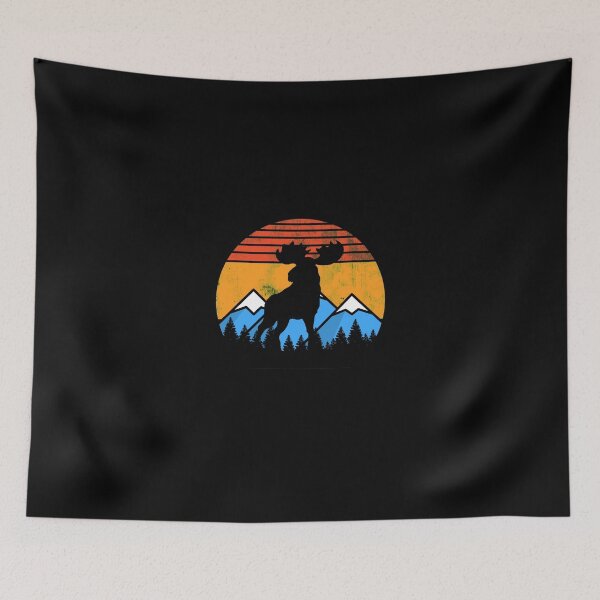 Item preview, Distressed Vintage Retro Sunset Wild Moose Gift designed and sold by LADistrictGarb.