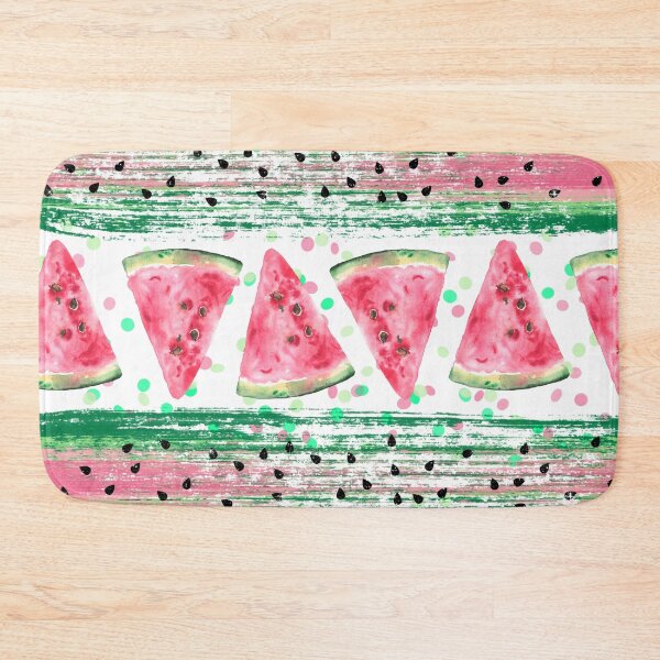 Item preview, Watercolor Watermelon Slices Paint Brush Strokes designed and sold by ChicoryJunction.