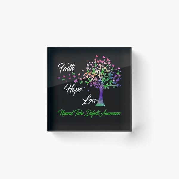 Item preview, Ribbon Tree Faith Hope Love Neural Tube Defects Awareness designed and sold by Tadmab.