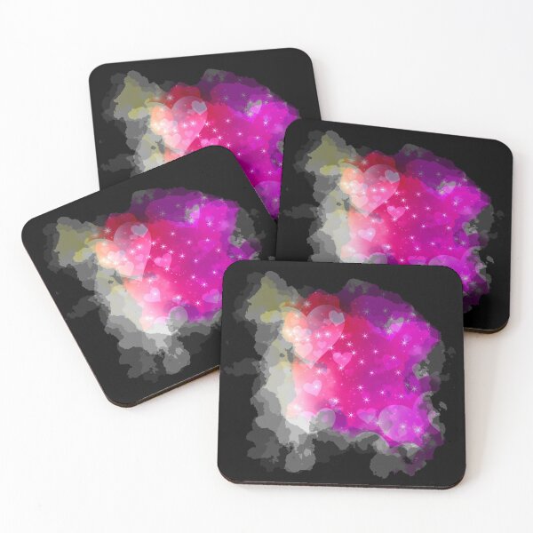 Item preview, Watercolour Dreamy Hearts and Stars in Yellow, Pink and Purple designed and sold by Trinket-Trickster.