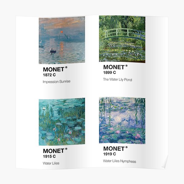 monet pantone sticker pack Poster