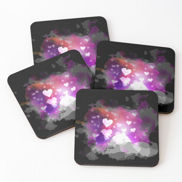 Item preview, Watercolour Dreamy Hearts and Stars in Blue, Red and Purple designed and sold by Trinket-Trickster.
