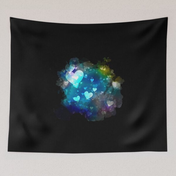 Item preview, Watercolour Dreamy Hearts in Blue, Yellow and Purple designed and sold by Trinket-Trickster.