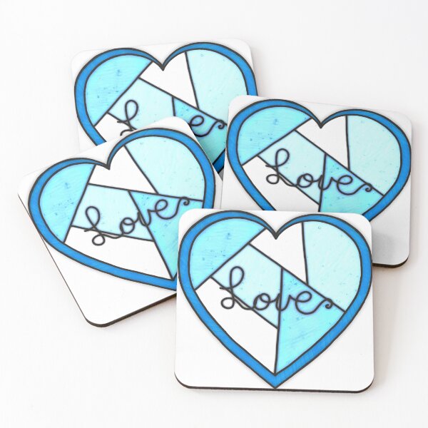 Item preview, Blue Stained Glass Heart designed and sold by MsBellaCreates.