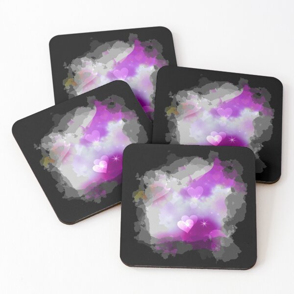 Item preview, Watercolour Dreamy Hearts and Stars in Purples designed and sold by Trinket-Trickster.