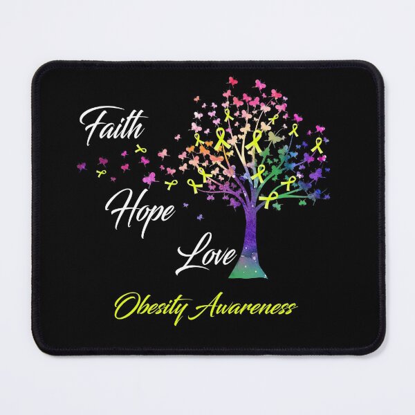 Item preview, Ribbon Tree Faith Hope Love Obesity Awareness designed and sold by Tadmab.