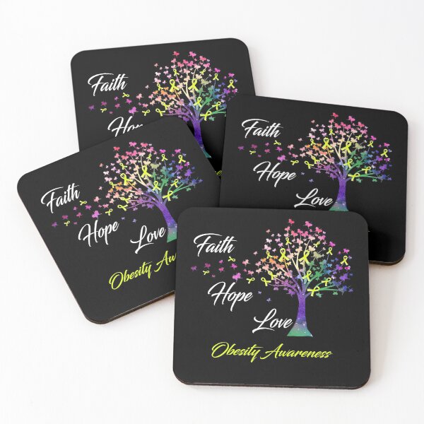 Item preview, Ribbon Tree Faith Hope Love Obesity Awareness designed and sold by Tadmab.