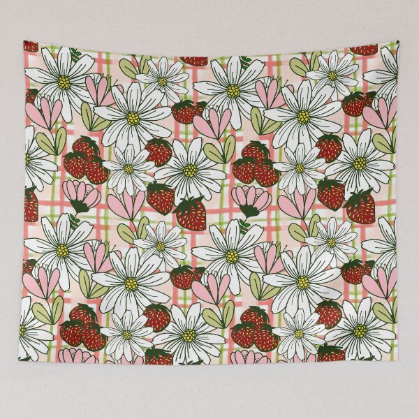 Item preview, Daisies in a Strawberry Field  designed and sold by TashaEllen.