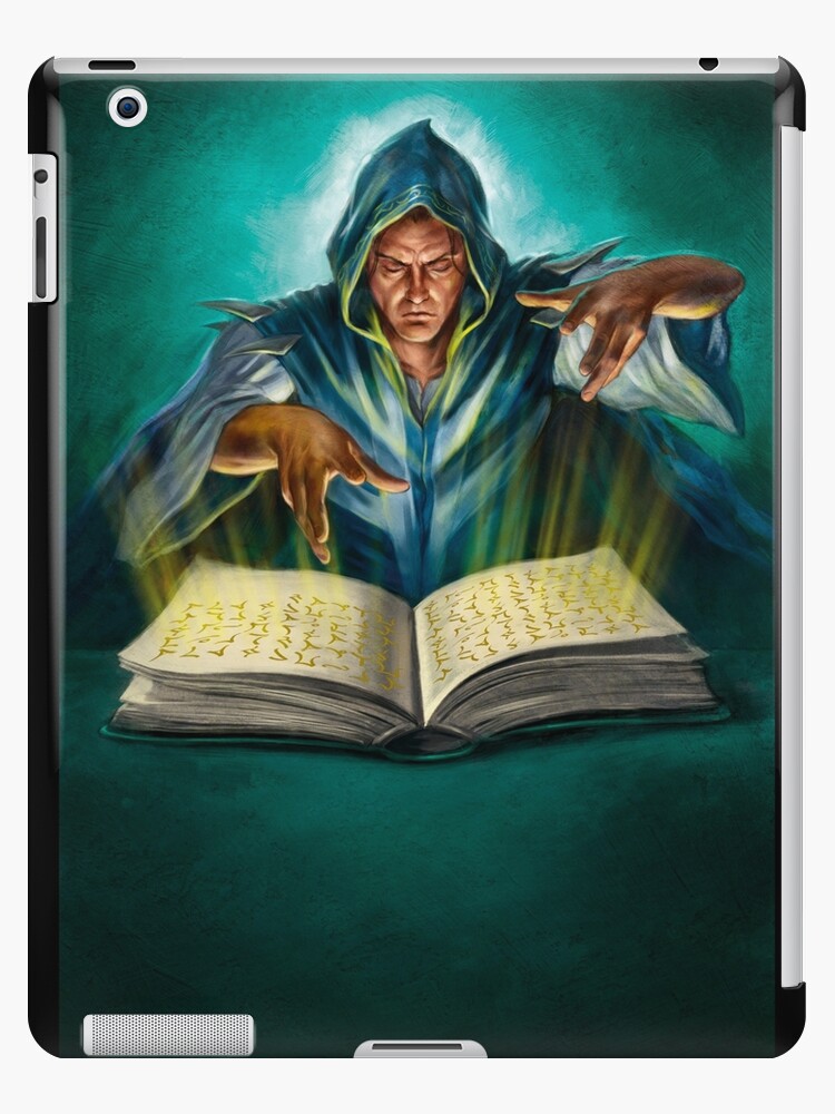 Coque et skin adhésive iPad avec l'œuvre « Merlin » de l'artiste