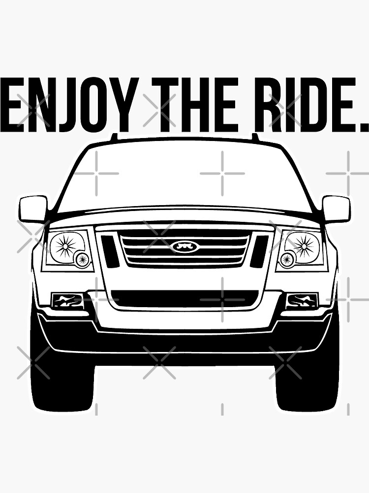 "Enjoy the Ride Car Design " Sticker for Sale by CaptainSwoosh