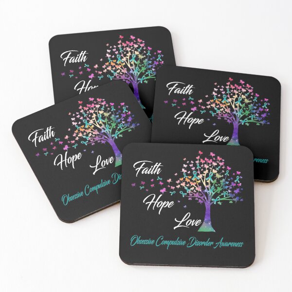 Item preview, Ribbon Tree Faith Hope Love Obsessive Compulsive Disorder Awareness designed and sold by Tadmab.