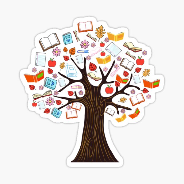 Books grow from trees Sticker