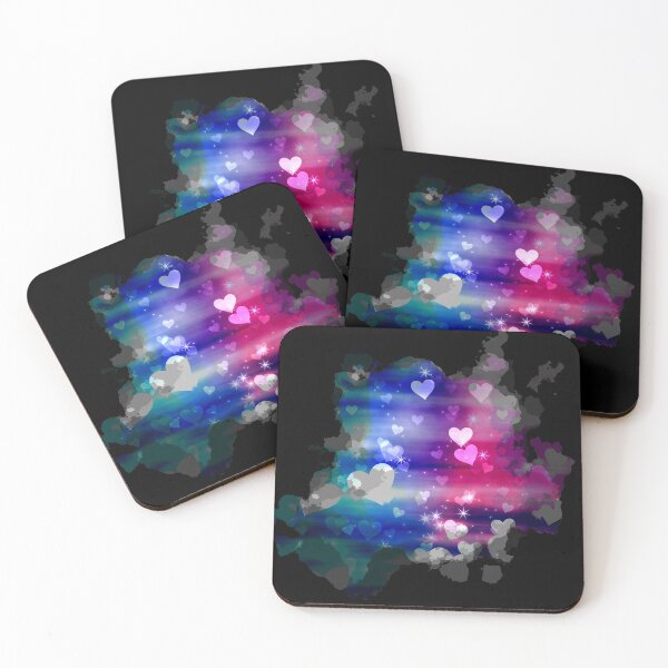 Item preview, Watercolour Small Dreamy Hearts and Stars in Blue and Red designed and sold by Trinket-Trickster.