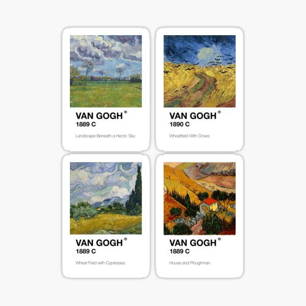 Item preview, van gogh landscapes sticker pack  designed and sold by Platform11west.