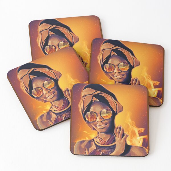 Item preview, Mulher africana pegando em fogo . Foto editada de Cottonbro( foto grátis do fotógrafo) designed and sold by Mefista.