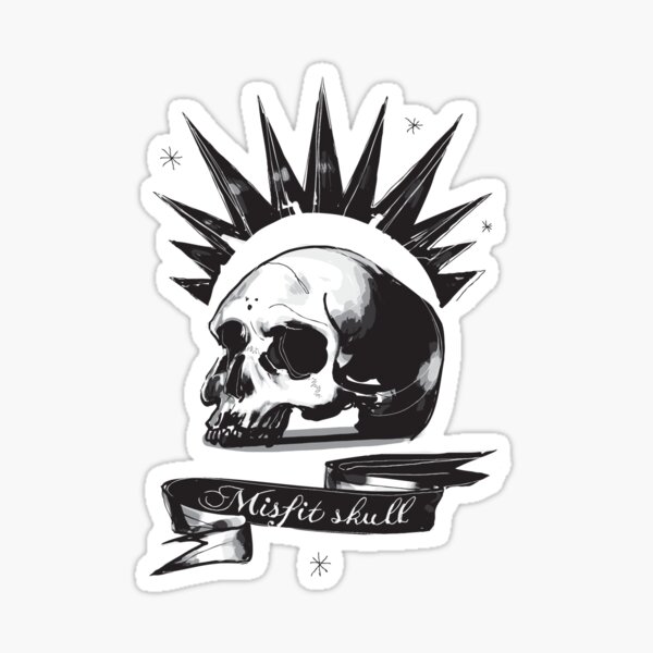 Misfit Skull Sticker