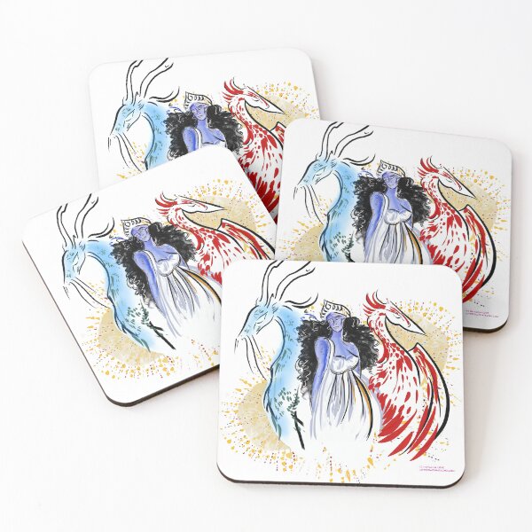 Item preview, Dragon and Phoenix - Goddess Guardians designed and sold by Natalina Love.