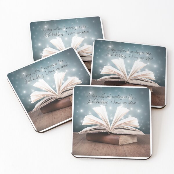 Item preview, A day without reading is like, just kidding I have no idea, funny book lover design perfect for introverts designed and sold by Auntieck.