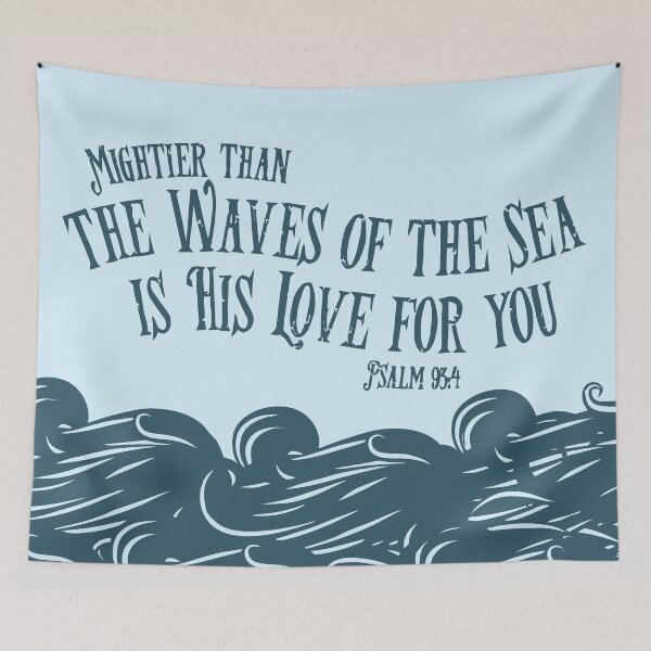 Item preview, Mighter Than The Waves Bible Verse Psalm 93 4 Ocean Waves designed and sold by teenugs.