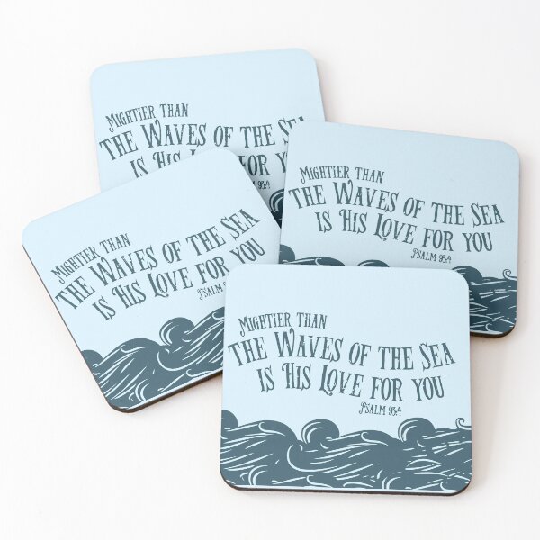 Item preview, Mighter Than The Waves Bible Verse Psalm 93 4 Ocean Waves designed and sold by teenugs.