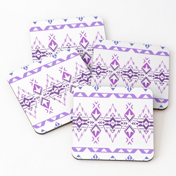 Item preview, White / Violet Purple Gradient Native Geo Print V4 designed and sold by JMWCD.