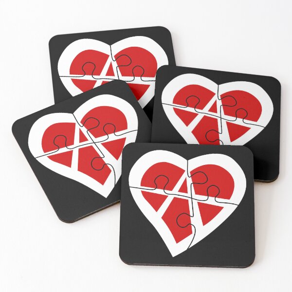 Item preview, Relationship Anarchy Heart Puzzle Symbol  designed and sold by MyThingNow.