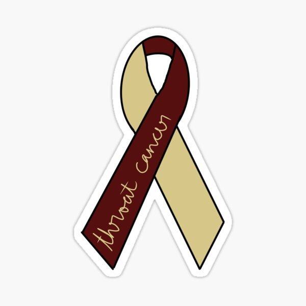 "Throat Cancer Awareness Ribbon " Sticker for Sale by jenmishalecki