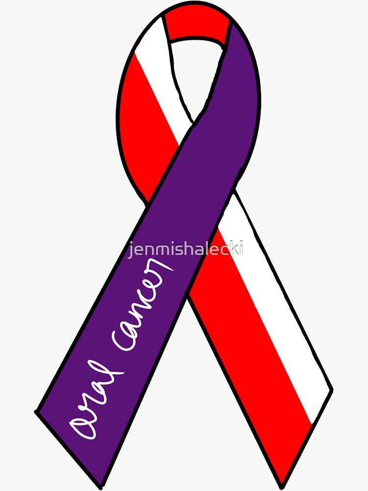Purple ribbon for Oral Cancer Awareness month.