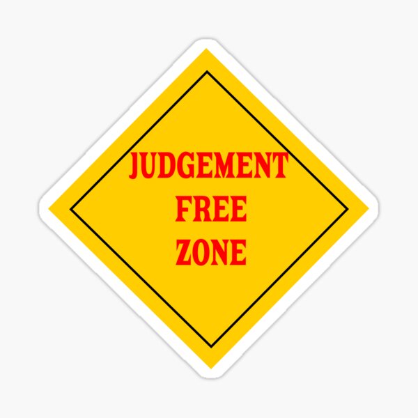 Judgement Free Zone Sticker For Sale By Alvempire Redbubble