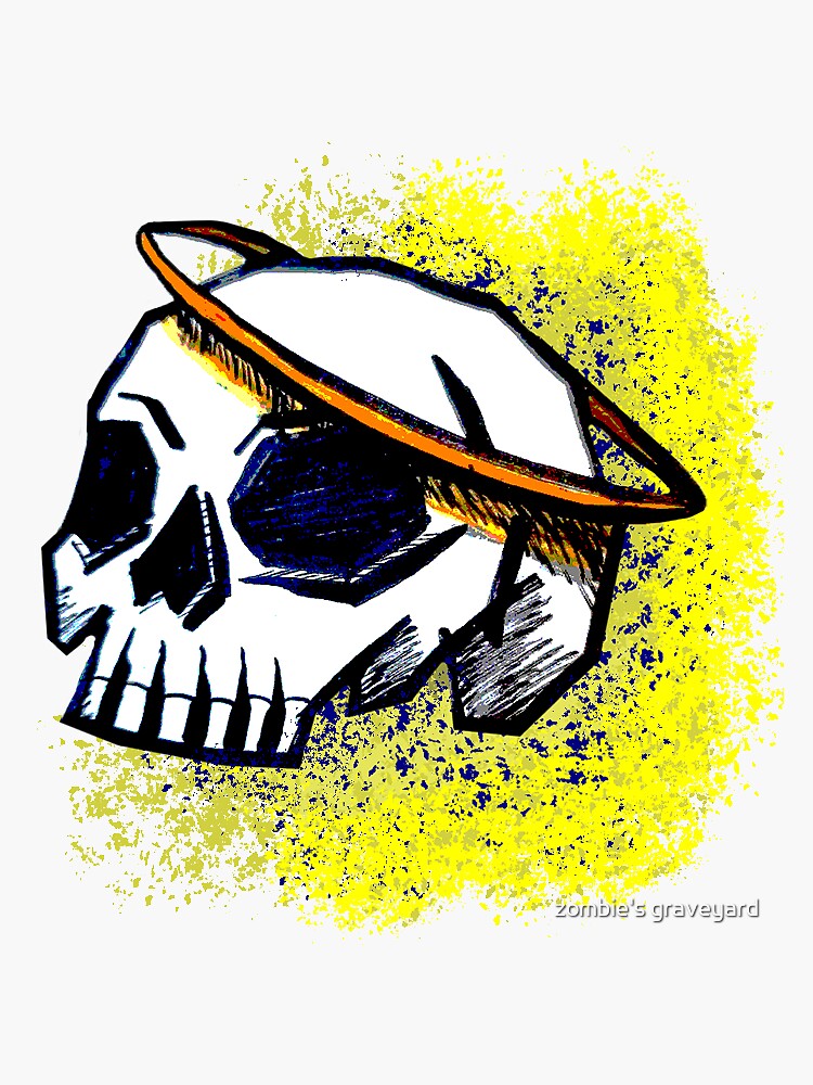 Grunge 3D Skull  Sticker for Sale by vellikhor