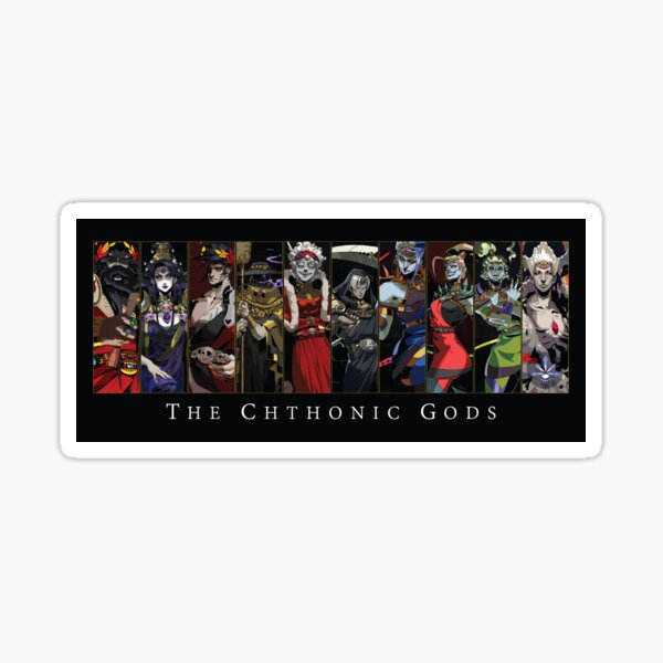 Hades Game The Chthonic Gods Sticker For Sale By Ponchtheowl