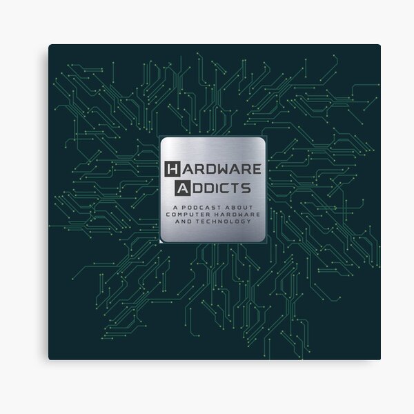 Hardware Addicts with Circuit Board Background Canvas Print