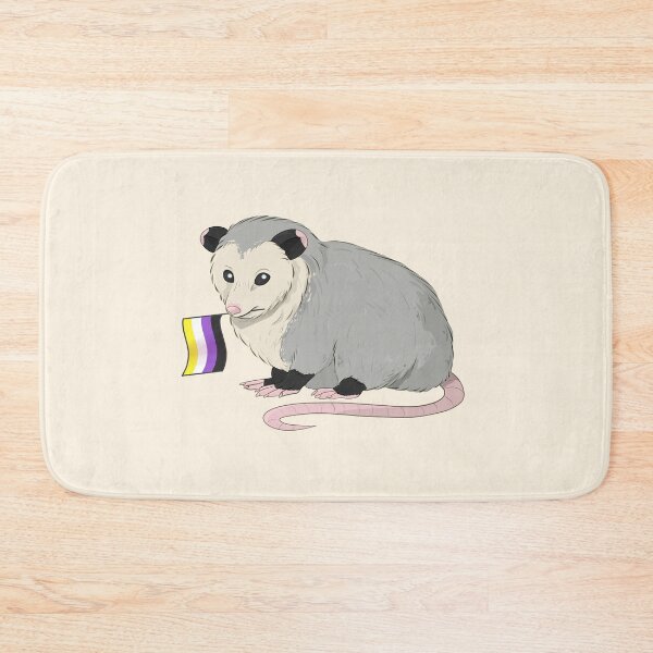 Item preview, Non-binary Pride Flag Opossum designed and sold by celestialuka.