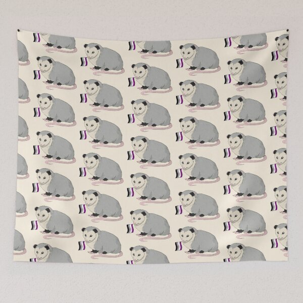 Item preview, Asexual Pride Flag Opossum designed and sold by celestialuka.