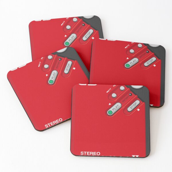 Item preview, A portable micro cassette WM-2 inspired design in red. designed and sold by GrafxGear.