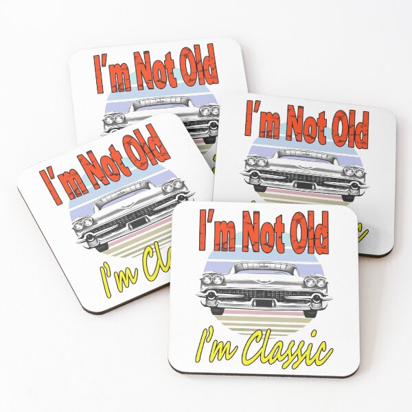 Item preview, I’m not old I’m classic Funny Sticker Retro - Black & White Car designed and sold by ShumShumShop.