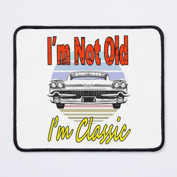 Item preview, I’m not old I’m classic Funny Sticker Retro - Black & White Car designed and sold by ShumShumShop.