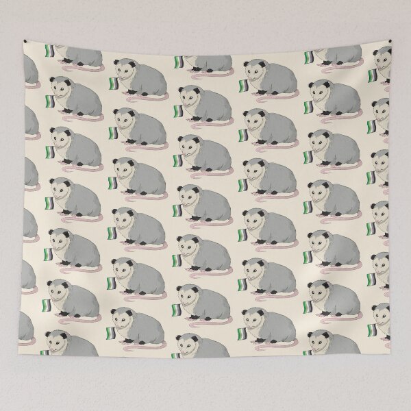 Item preview, Aromantic Pride Flag Opossum designed and sold by celestialuka.