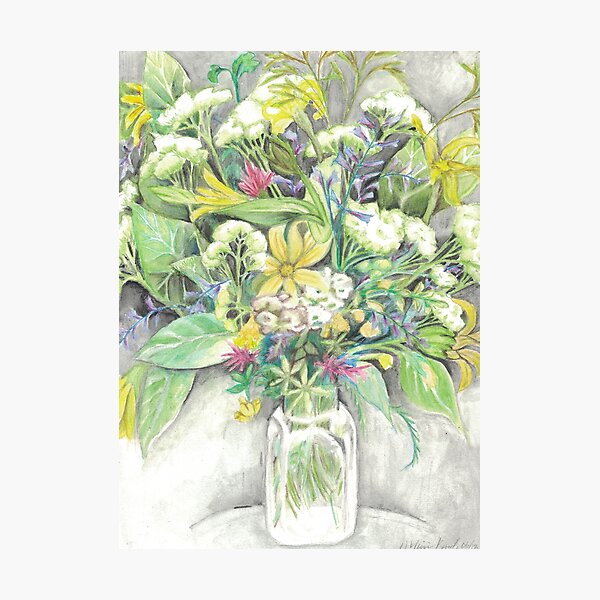 Vista previa del artículo con la obra «Acuarela de ramo de flores silvestres de Tahoe», diseñado y vendido por KareliKairos.