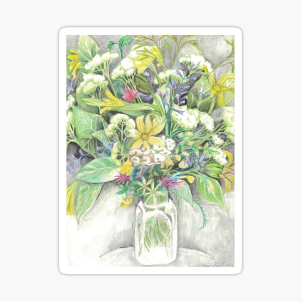 Tahoe Wildflower Bouquet Watercolor Sticker