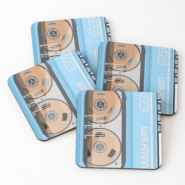 Item preview, A portable micro cassette WM-10 inspired design in blue. designed and sold by GrafxGear.