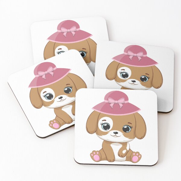 Item preview, Kawaii Adorable Puppy in Pink Hat designed and sold by silviaol.