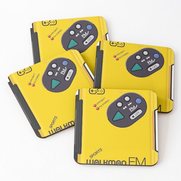 Item preview, A portable "Sports" micro cassette WM-F5 inspired design in yellow. designed and sold by GrafxGear.