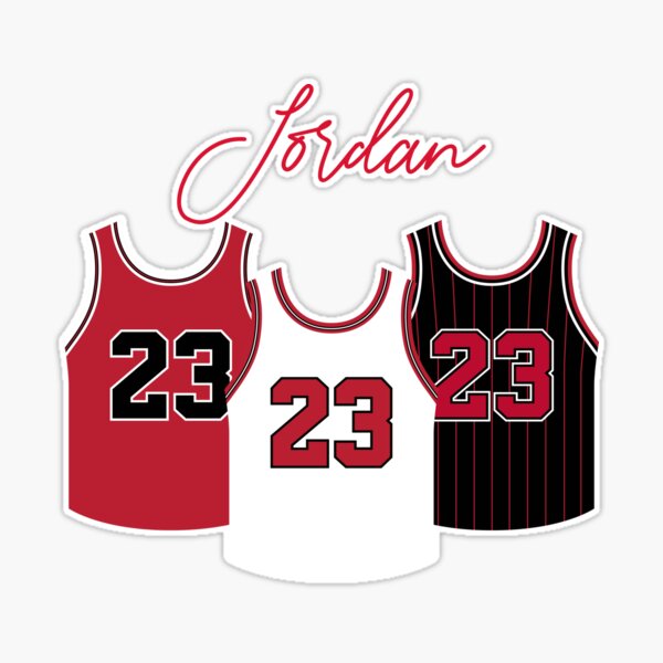Michael Jordan basketball jersey Sticker for Sale by Sarahwelch11