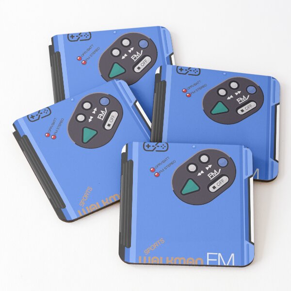 Item preview, A portable "Sports" Compact Cassette WM-F5 inspired design in blue. designed and sold by GrafxGear.